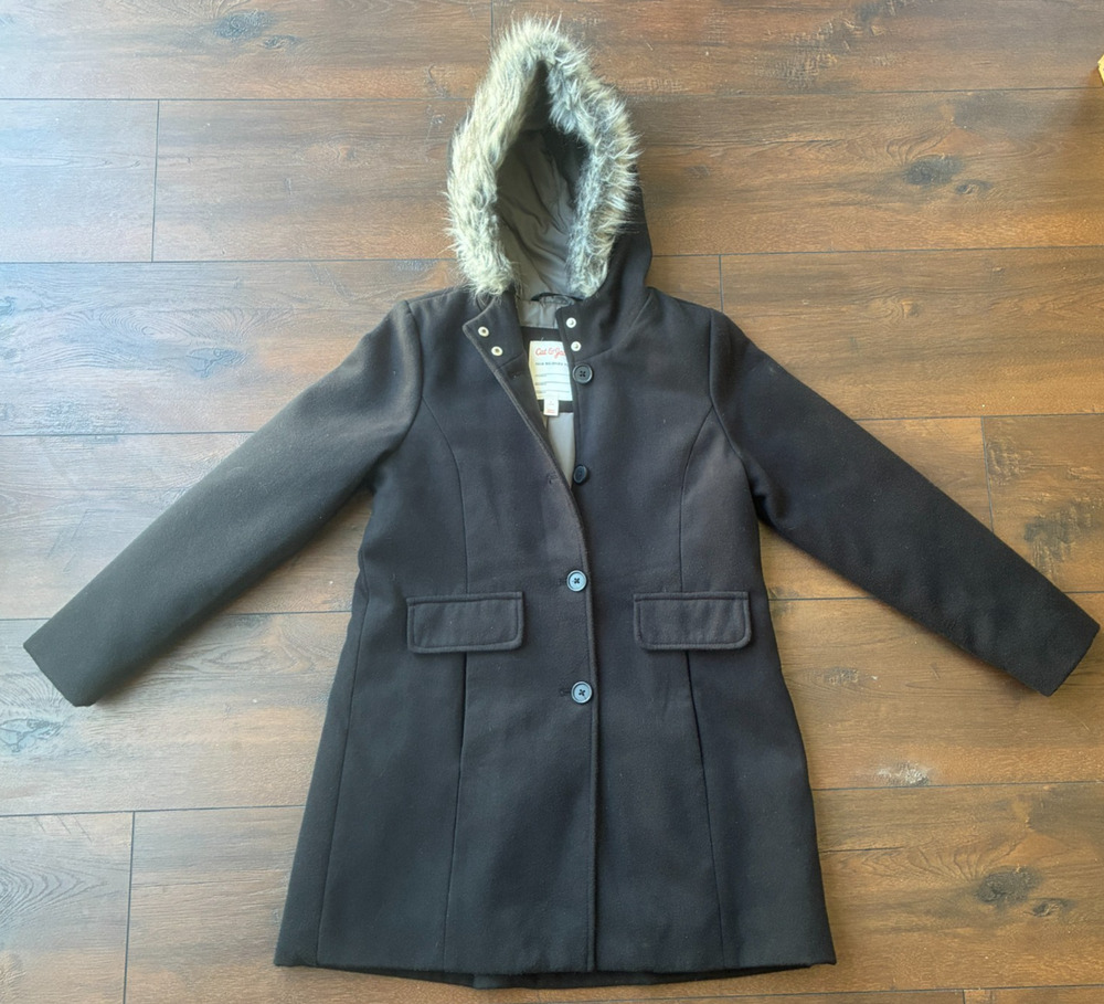 Cat & Jack Kid's Girl's Coat Faux Fur, Size L